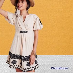 Anthropologie Orla Embroidered Mini Dress 8